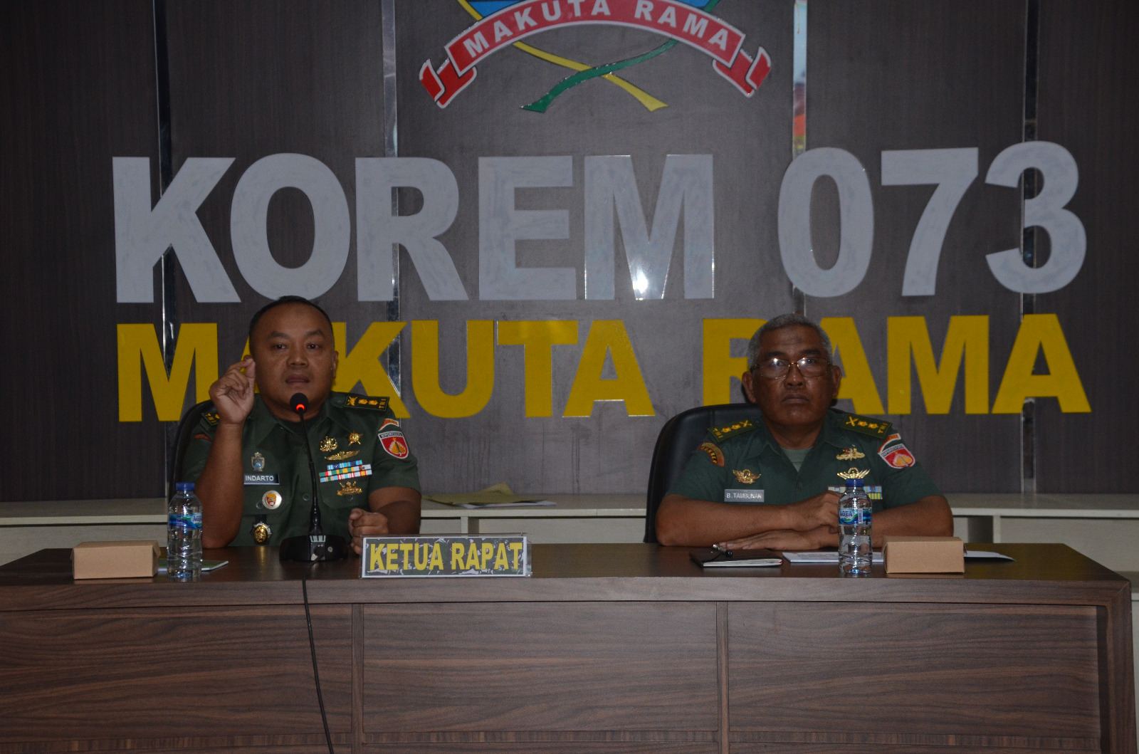 Usulan Kenaikan Pangkat Prajurit, Kasrem Letkol Kav Indarto Pimpin Rapat Koordinasi